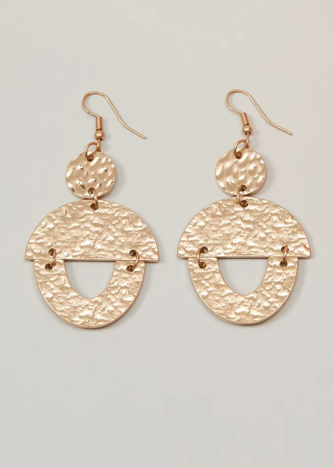 Phase Eight Jewellery Gold Textured Drop Earrings Gold 8211 Women