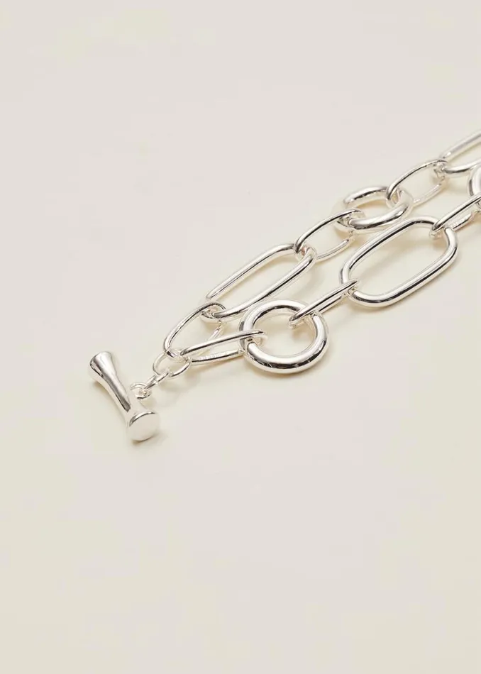Phase Eight Jewellery Miranda Silver Large Chain Bracelet Silver 8211 Women