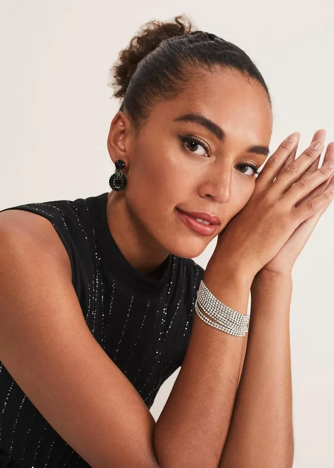 Phase Eight Jewellery Sparkle Cuff Bracelet Silver 8211 Women