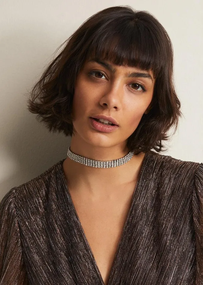 Phase Eight Jewellery Sparkly Choker Necklace Silver 8211 Women