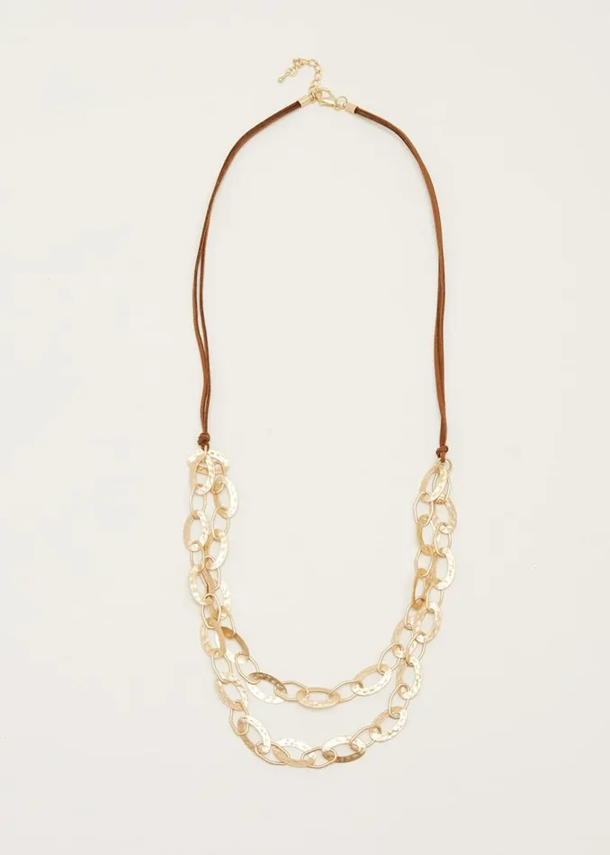 Phase Eight Jewellery Textured Ring Long Necklace Gold 8211 Women