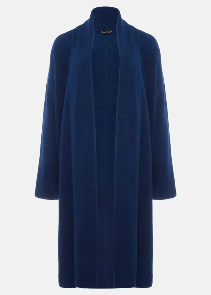 Phase Eight Knitwear Alexa Fluffy Longline Cardigan Dark Teal 8211 Women