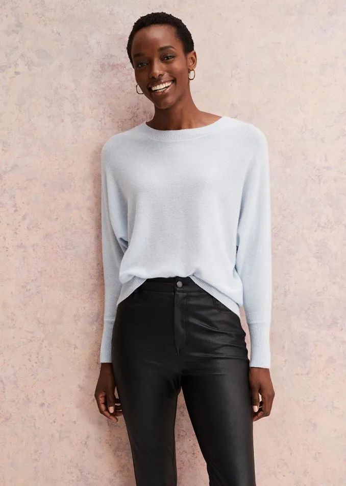 Phase Eight Knitwear Beatrice Cashmere Jumper Soft Blue 8211 Women