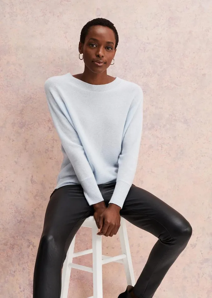 Phase Eight Knitwear Beatrice Cashmere Jumper Soft Blue 8211 Women