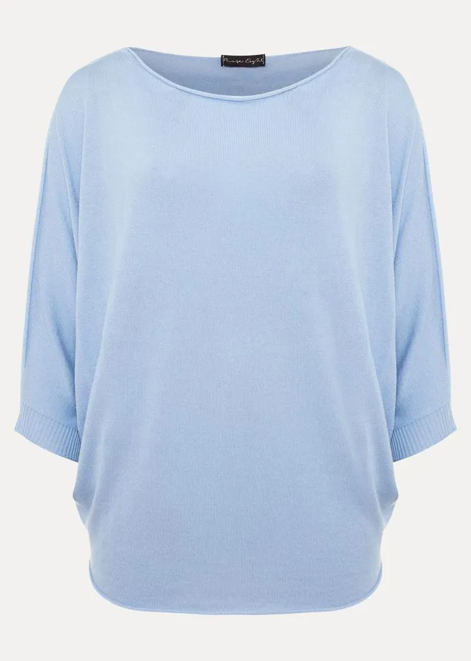Phase Eight Knitwear Becca Batwing Fine Knit Pale Blue 8211 Women