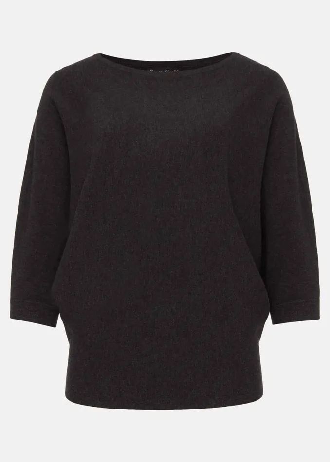 Phase Eight Knitwear Cristine Batwing Fine Knit Jumper Charcoal 8211 Women