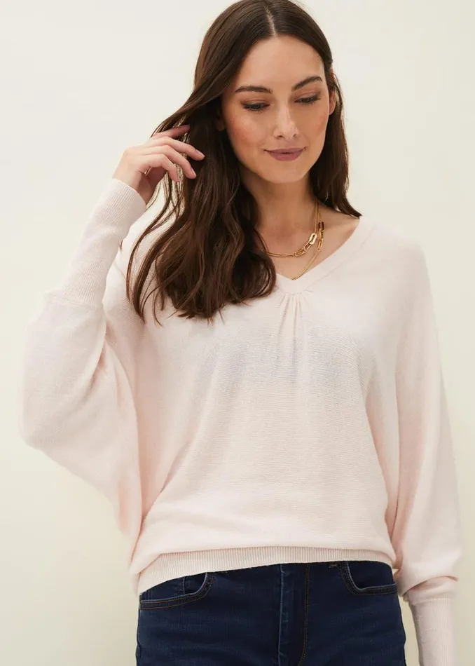 Phase Eight Knitwear Ellen Fine Knit Jumper Pale Pink 8211 Women