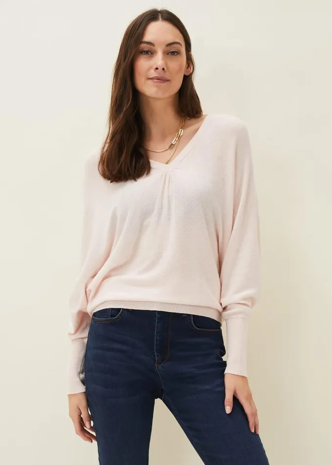 Phase Eight Knitwear Ellen Fine Knit Jumper Pale Pink 8211 Women