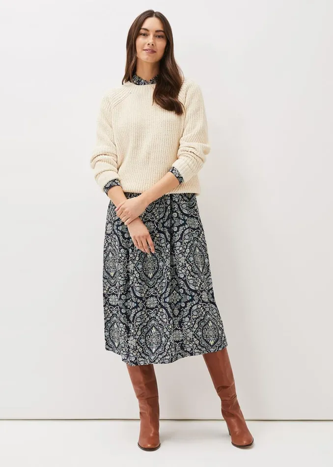 Phase Eight Knitwear Harriet Open Stitch Knit Jumper Ivory 8211 Women