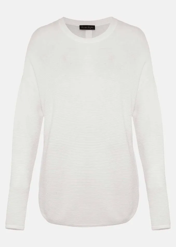Phase Eight Knitwear Lisha Ribbed Knit Jumper Ivory 8211 Women