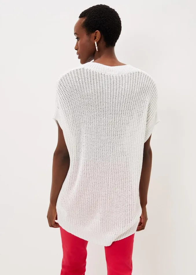 Phase Eight Knitwear Lizzia VNeck Stitch Knit White 8211 Women