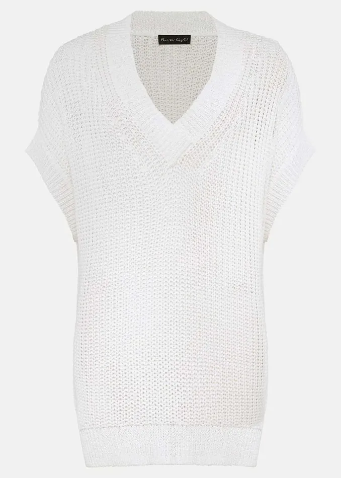 Phase Eight Knitwear Lizzia VNeck Stitch Knit White 8211 Women