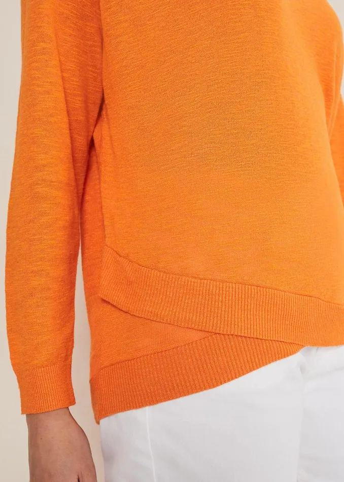 Phase Eight Knitwear Melina Wrap Hem Knit Orange 8211 Women