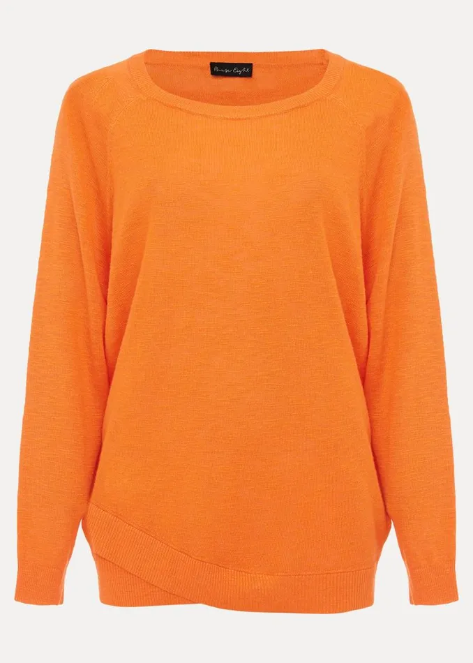 Phase Eight Knitwear Melina Wrap Hem Knit Orange 8211 Women