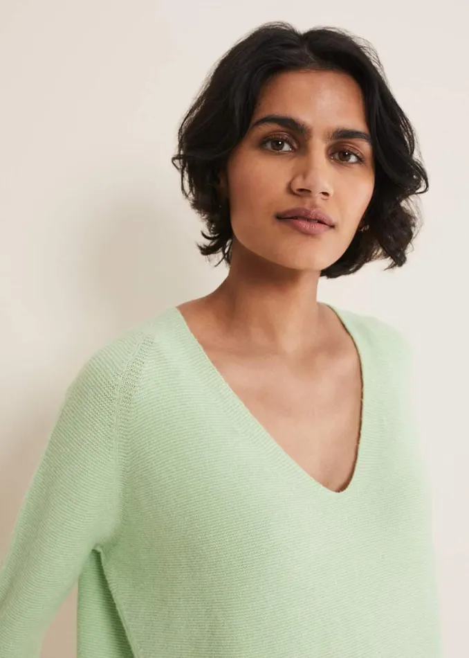 Phase Eight Knitwear Melissa VNeck Jumper Pistachio 8211 Women
