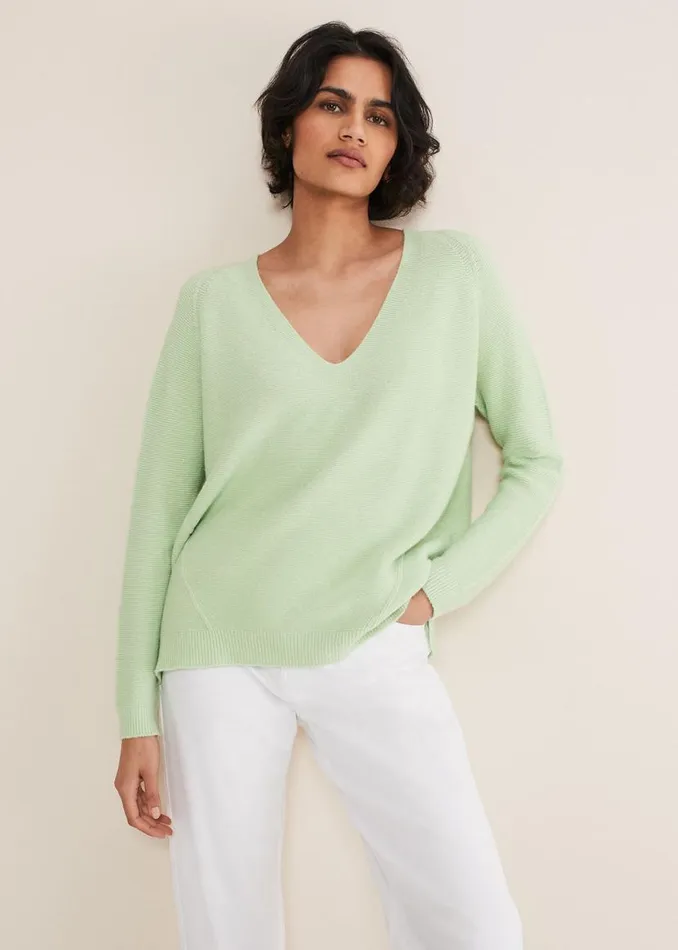 Phase Eight Knitwear Melissa VNeck Jumper Pistachio 8211 Women