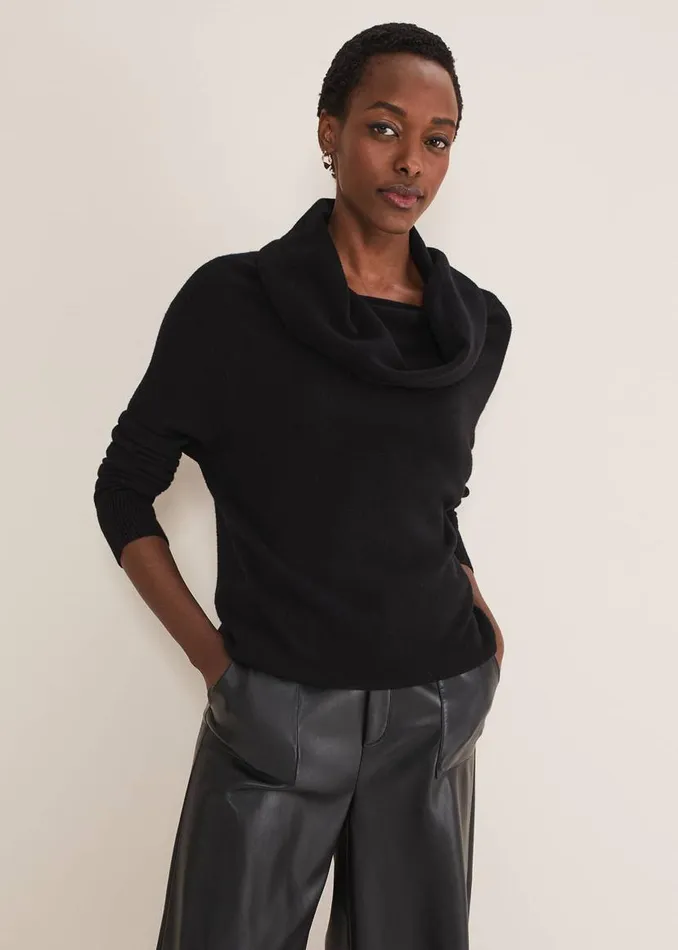 Phase Eight Knitwear Rylee Roll Neck Knit Black 8211 Women