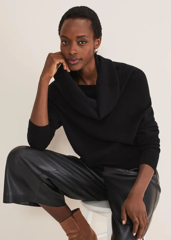 Phase Eight Knitwear Rylee Roll Neck Knit Black 8211 Women