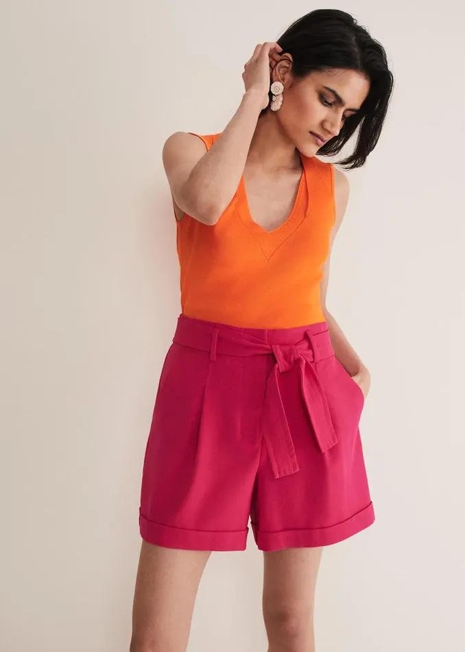 Phase Eight Knitwear Scarlett Knitted Top Orange 8211 Women