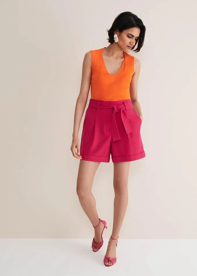 Phase Eight Knitwear Scarlett Knitted Top Orange 8211 Women