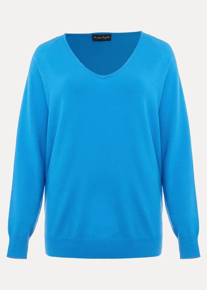 Phase Eight Knitwear Senita V Neck Knit Jumper Pop Blue 8211 Women