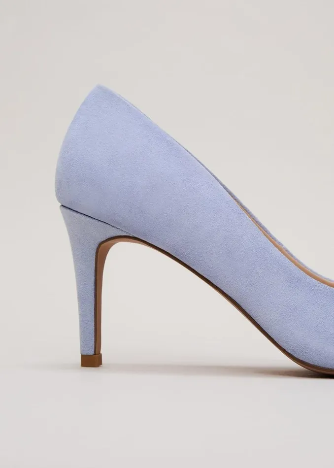 Phase Eight Occasion Shoes Satin Twist Peeptoe Shoes Pale Blue 8211 Women