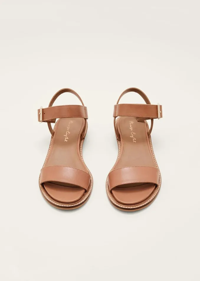 Phase Eight Sandals Flat Buckle Sandal Tan 8211 Women