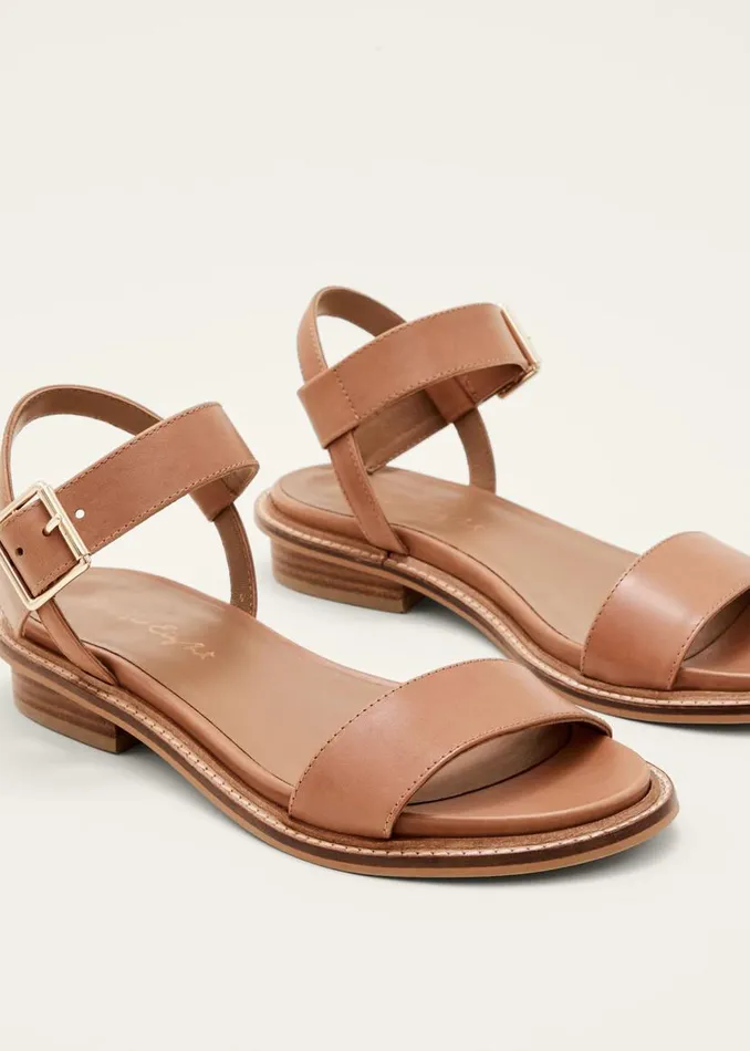 Phase Eight Sandals Flat Buckle Sandal Tan 8211 Women