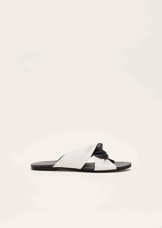 Phase Eight Sandals Knotted Flat Sandal Navyivory 8211 Women
