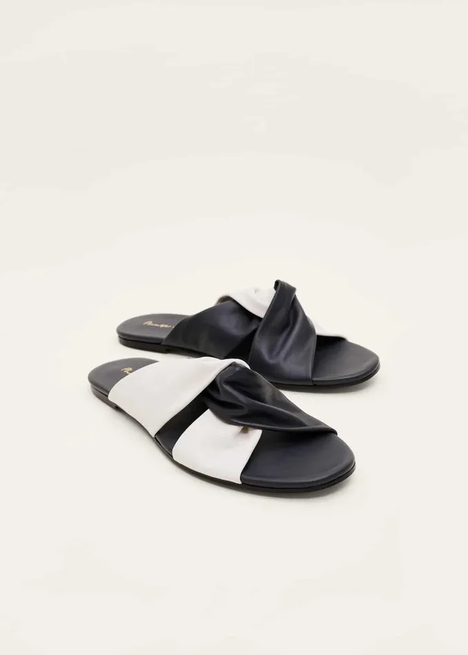 Phase Eight Sandals Knotted Flat Sandal Navyivory 8211 Women
