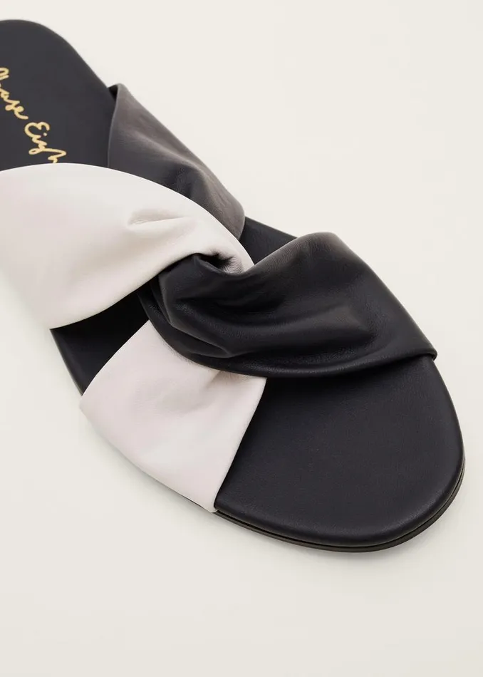 Phase Eight Sandals Knotted Flat Sandal Navyivory 8211 Women