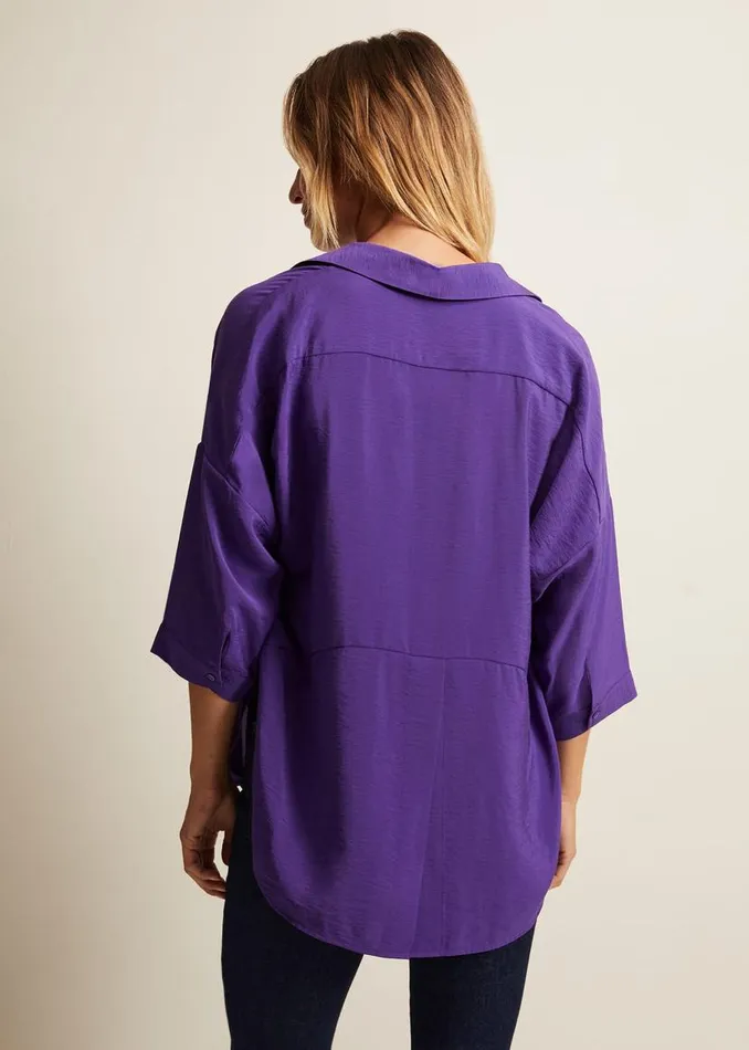 Phase Eight Shirts and Blouses Cynthia Longline Shirt Purple 8211 Women