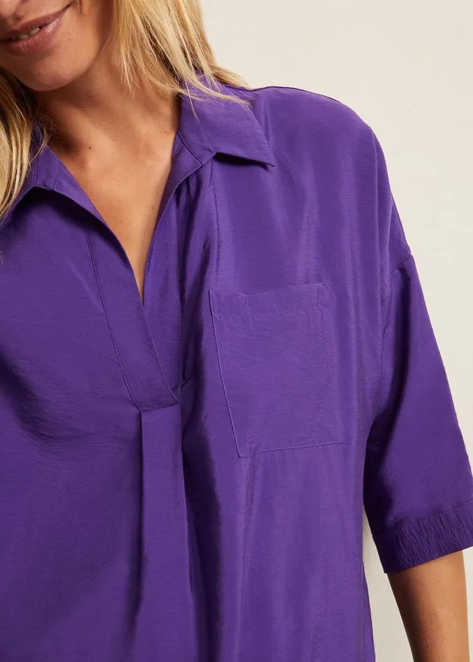 Phase Eight Shirts and Blouses Cynthia Longline Shirt Purple 8211 Women