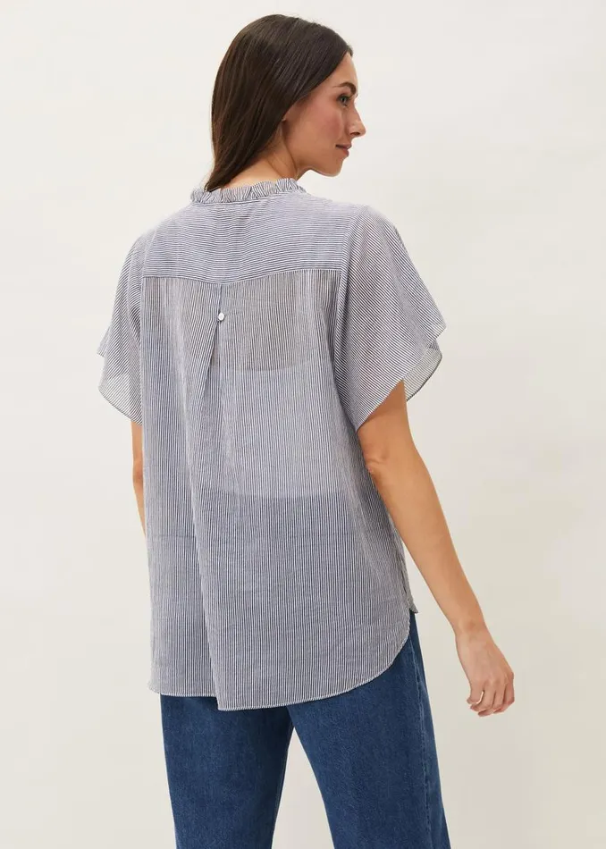 Phase Eight Shirts and Blouses Diya Frill Stripe Blouse Whitesoft Blue 8211 Women Phase Eight Shirts and Blouses Diya Frill Stripe Blouse Whitesoft Blue 8211 Women