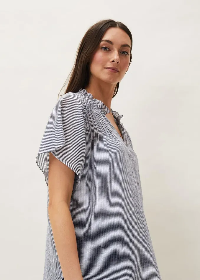 Phase Eight Shirts and Blouses Diya Frill Stripe Blouse Whitesoft Blue 8211 Women Phase Eight Shirts and Blouses Diya Frill Stripe Blouse Whitesoft Blue 8211 Women