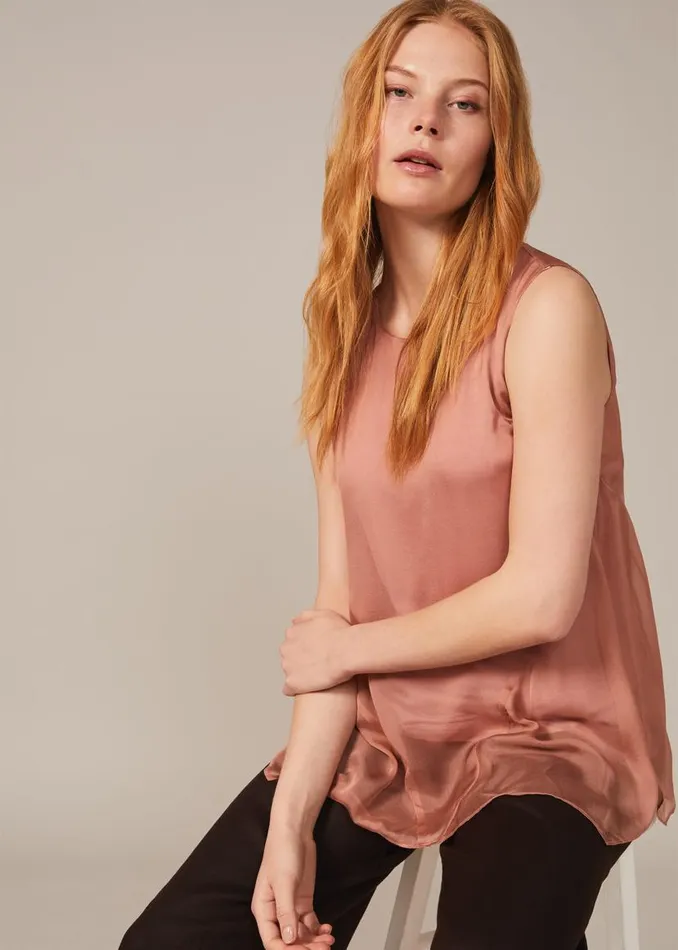 Phase Eight Shirts and Blouses Leowa Silk Blouse Blush 8211 Women