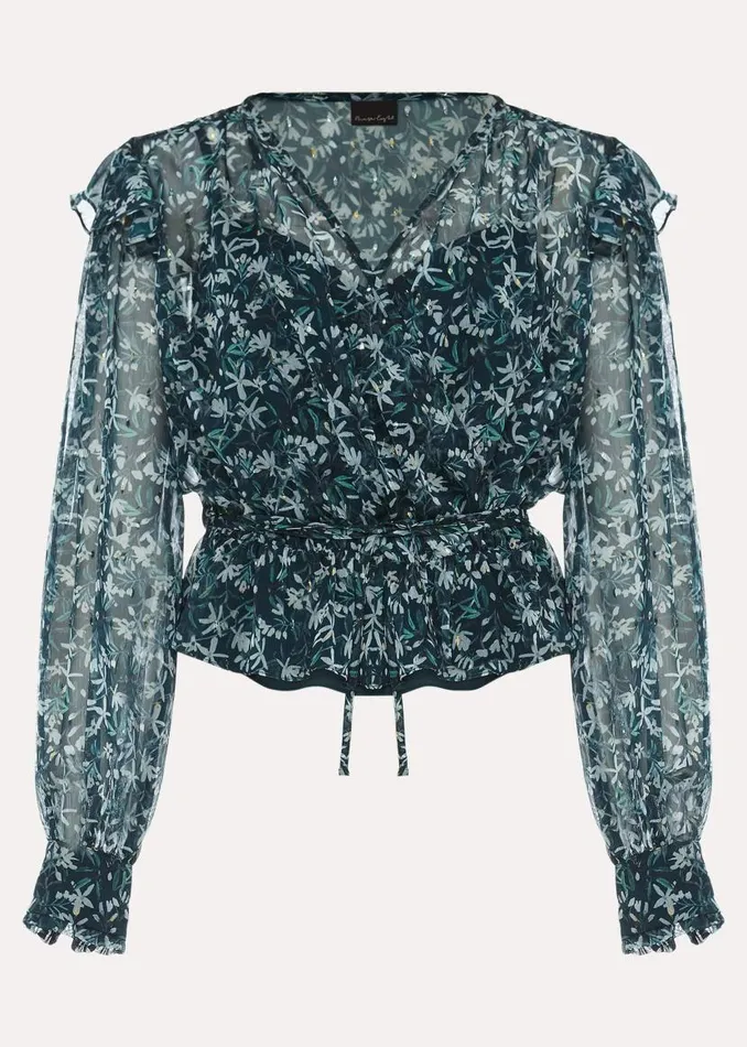 Phase Eight Shirts and Blouses Lola Floral Blouse Petrol 8211 Women