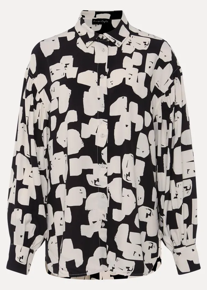 Phase Eight Shirts and Blouses Luana Geo Print Blouse Blackcream 8211 Women