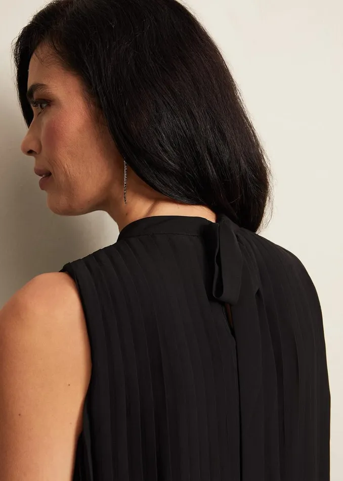 Phase Eight Shirts and Blouses Nina Pleat Blouse Black 8211 Women
