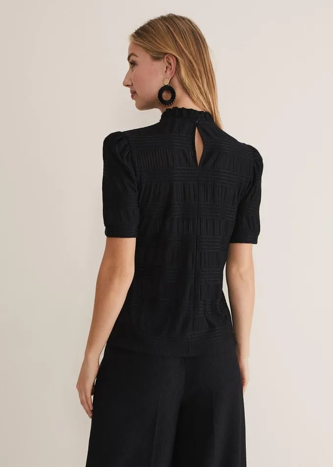 Phase Eight Shirts and Blouses Samiha Textured Top Black 8211 Women