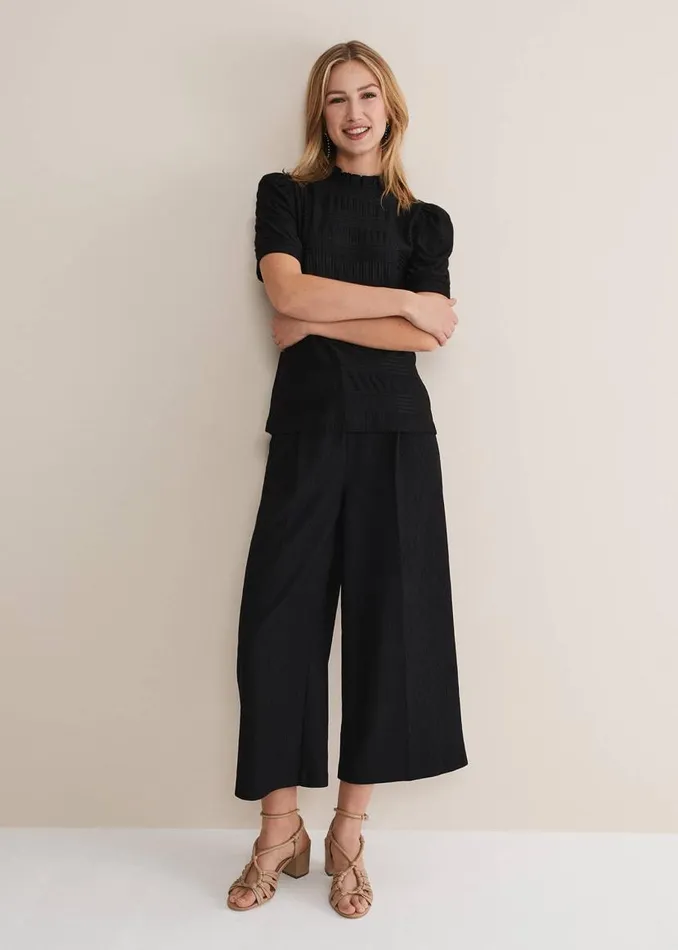 Phase Eight Shirts and Blouses Samiha Textured Top Black 8211 Women
