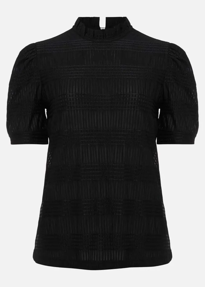 Phase Eight Shirts and Blouses Samiha Textured Top Black 8211 Women