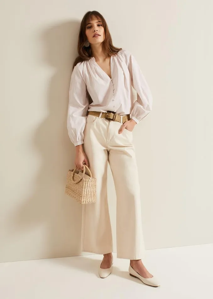 Phase Eight Shirts and Blouses Seraphina Stripe Frill Shirt Neutral 8211 Women Phase Eight Shirts and Blouses Seraphina Stripe Frill Shirt Neutral 8211 Women