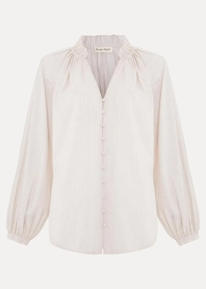 Phase Eight Shirts and Blouses Seraphina Stripe Frill Shirt Neutral 8211 Women Phase Eight Shirts and Blouses Seraphina Stripe Frill Shirt Neutral 8211 Women