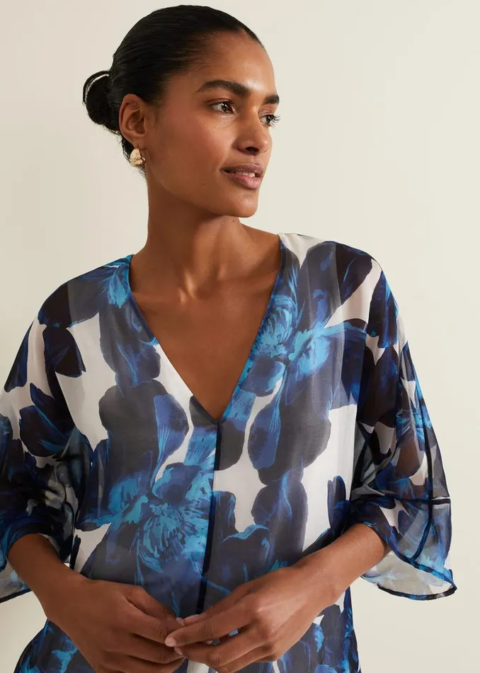 Phase Eight Shirts and Blouses Syra Silk Blouse Blue 8211 Women