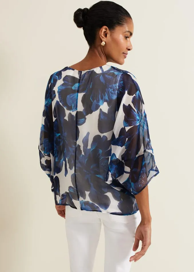 Phase Eight Shirts and Blouses Syra Silk Blouse Blue 8211 Women