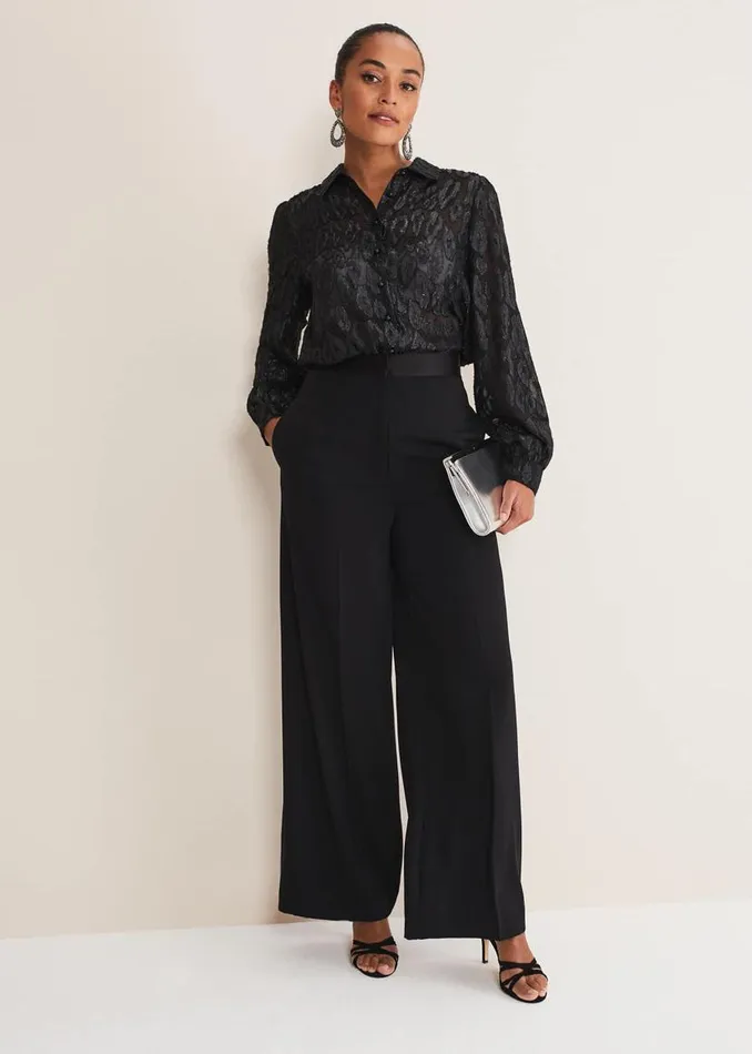 Phase Eight Shirts and Blouses Tate Leopard Jacquard Blouse Black 8211 Women Phase Eight Shirts and Blouses Tate Leopard Jacquard Blouse Black 8211 Women