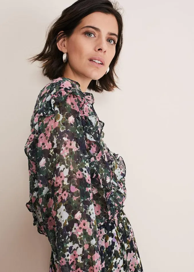 Phase Eight Shirts and Blouses Zowena Floral Chiffon Blouse Green Multi 8211 Women Phase Eight Shirts and Blouses Zowena Floral Chiffon Blouse Green Multi 8211 Women