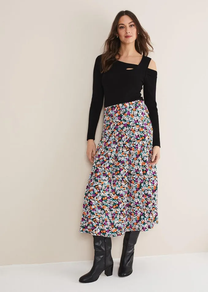 Phase Eight Skirts Mona Floral Tiered Skirt Multicoloured 8211 Women