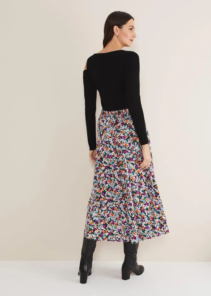Phase Eight Skirts Mona Floral Tiered Skirt Multicoloured 8211 Women